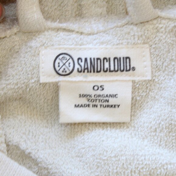 Sand Cloud Border Classic Stripe Poncho unisex One size Hoodie & Pockets Cotton - Picture 10 of 11